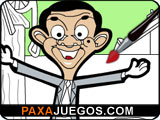 Happy Mr Bean Online Coloring Page